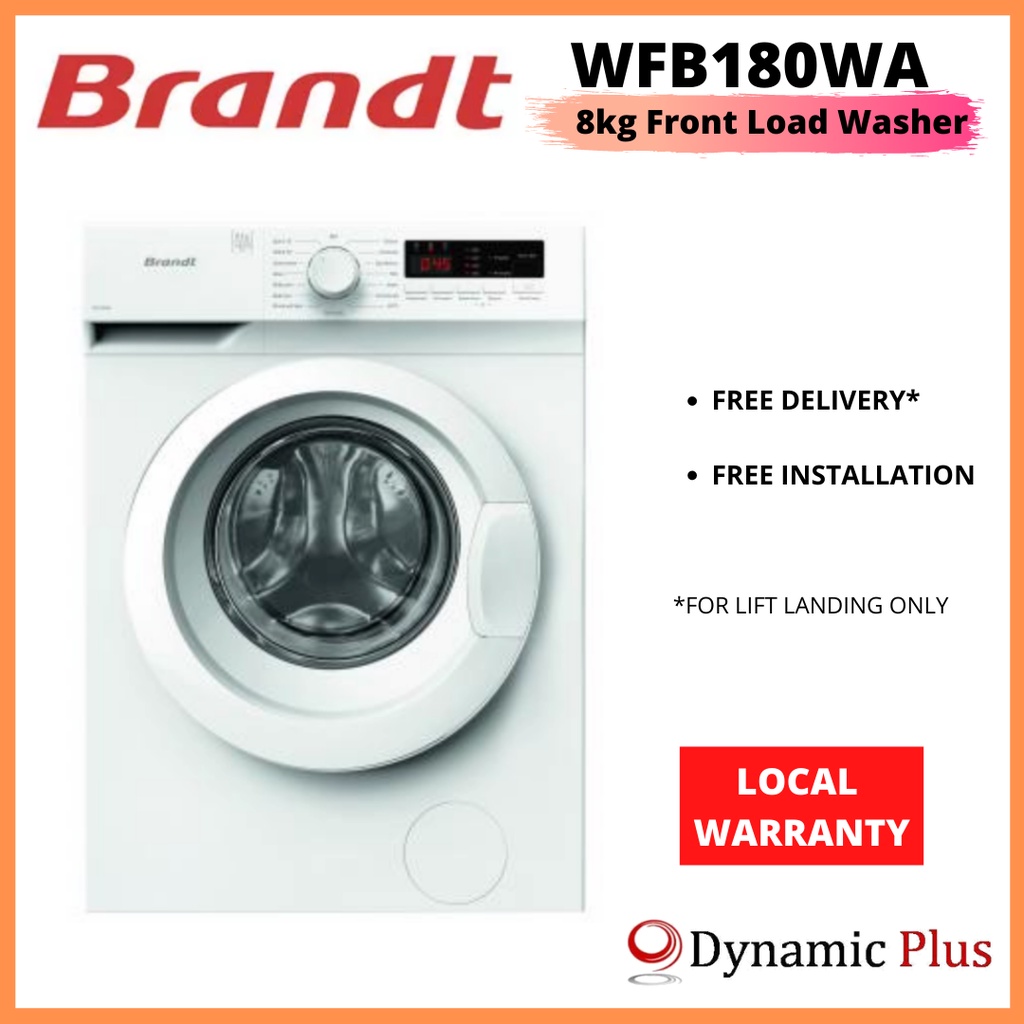 Brandt WFB180WA 8kg Front Load Washer Shopee Singapore