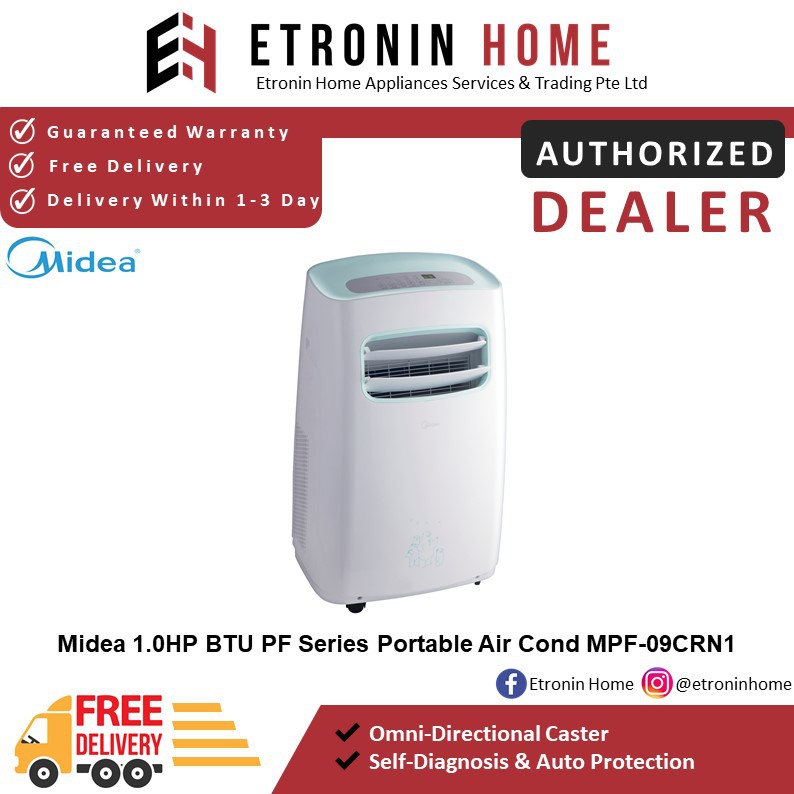 Midea 1.0HP BTU PF Series Portable Air Cond MPF-09CRN1