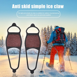 HEWOLF Crampons Ice Snow Grips Trekking and Mountaineering in Winter Hiking 19 Teeth Ice Spikes Snow Grips for Shoes and boots Anti Slip Shoes Stainless Steel Spikes Ice Cleat for Walking 