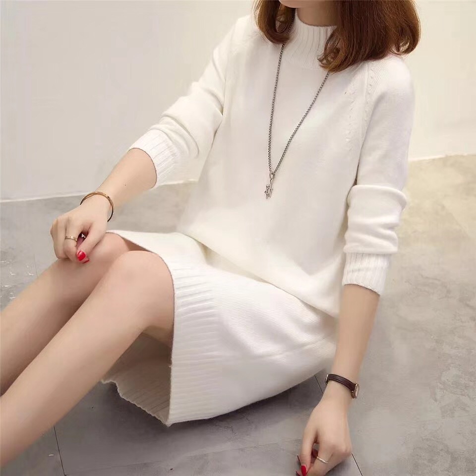 sweater dress korean