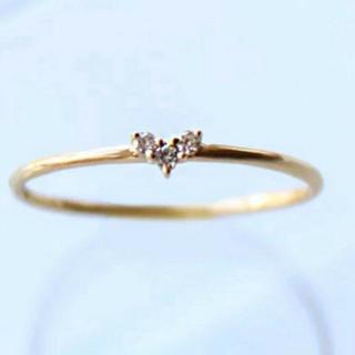 Image of thu nhỏ brisky 14K Gold Ring Red Stone Heart Shape Diamond Rings Women Small Simple Cute Ring #1