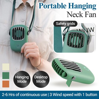 2020 New hanging neck fan lazy sports outdoor portable small fan creative usb pocket mini desktop fan