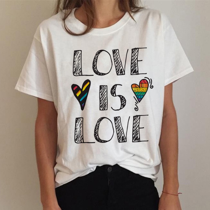 Lgbt Gay Pride Lesbian Rainbow summer top female 2022 vintage tshirt t shirt graphic tees women couple clothes