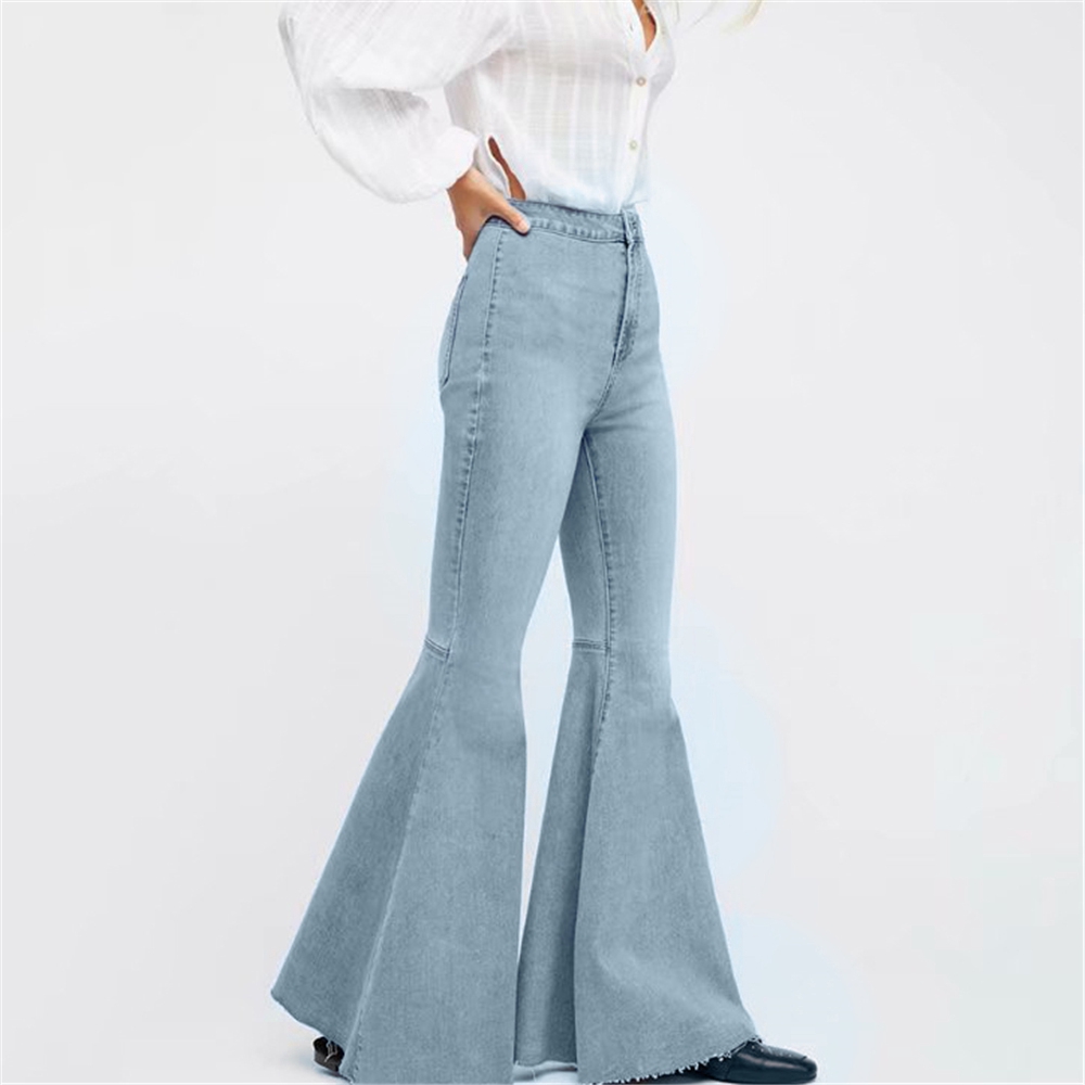 slim bell bottom jeans