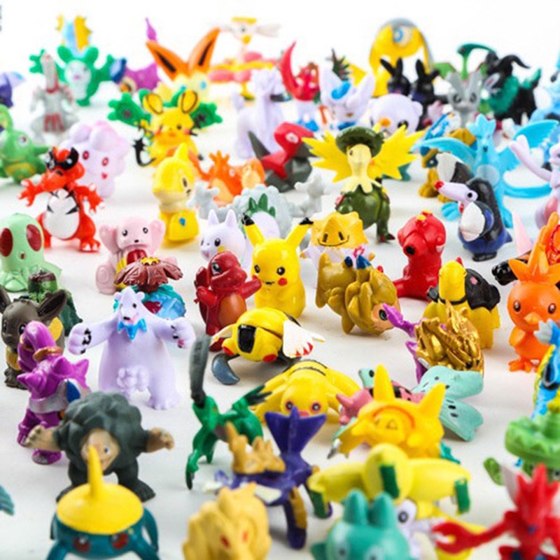 48PCS Pokemon Figures Toy Lots Cute Mini Random Pearl Figures Toys Kids Gifts 