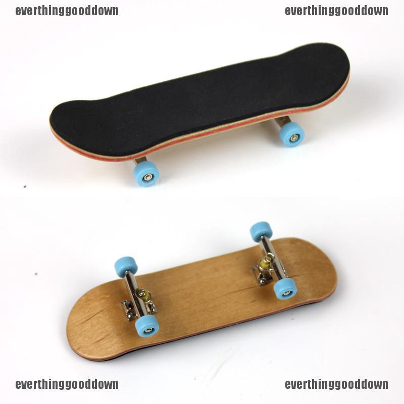 Kangnice Wooden Deck Fingerboard Skateboard Sport Games Kids Gift Maple Wood Yellow 