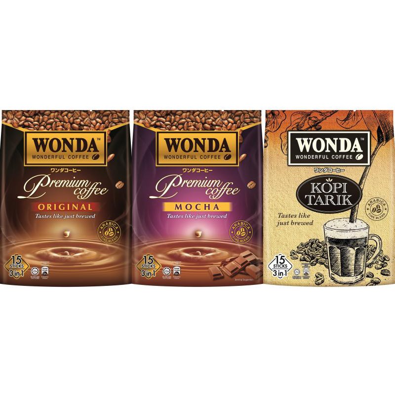 Shop Malaysia Wonda Coffee 3in1 Coffee Mix 25g X 15s Original Mocha Kopi Tarik Shopee Singapore