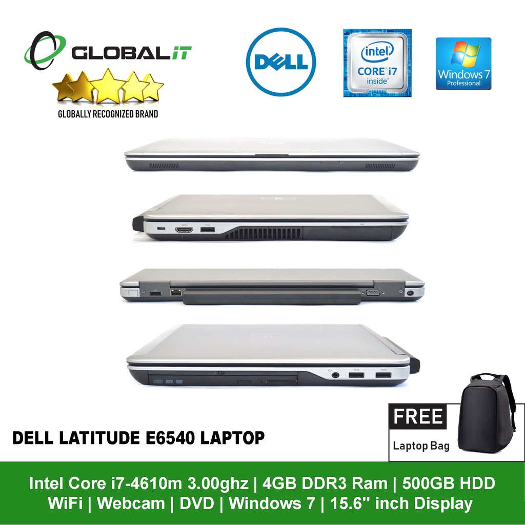 Refurbished Notebook Dell Latitude E6540 Laptop 15 6 Inch Display Wifi Webcam Intel Core I7 Windows 7 Shopee Singapore