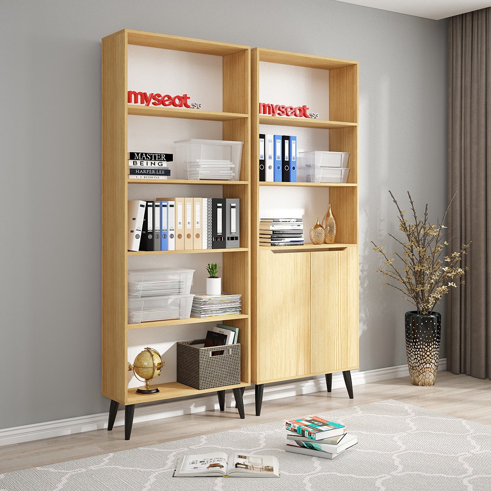 MYSEAT.sg BEEL Solid Wood Bookshelf Shopee Singapore