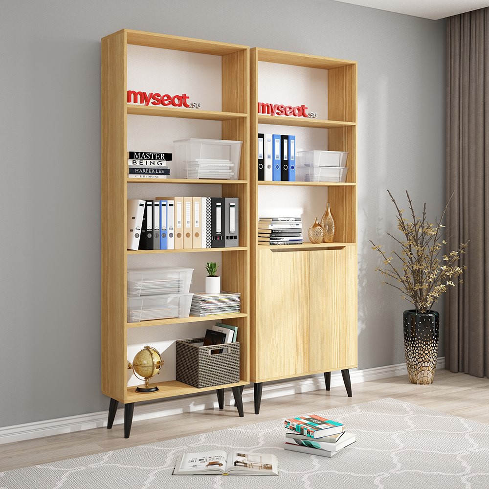 MYSEAT.sg BEEL Solid Wood Bookshelf | Shopee Singapore