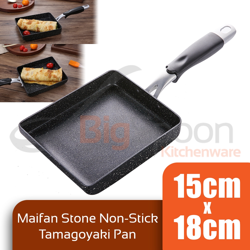 Shop Malaysia Bigspoon Saracook Non Stick Tamagoyaki Pan Maifan Stone Coating Japanese Omelette Pan 15cm X 18cm Shopee Singapore
