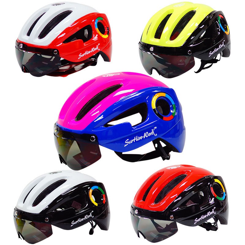 road bike helmet with visor