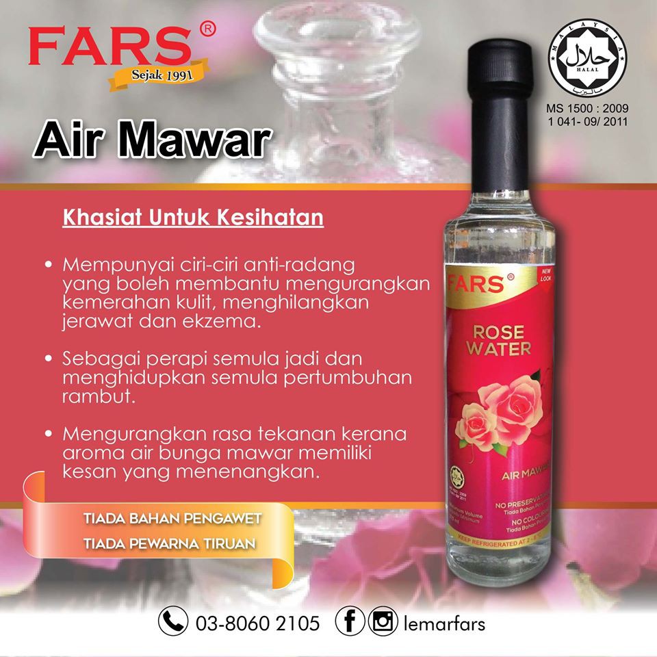 Shop Malaysia Fars 100 Natural Rose Water Air Mawar Asli 375ml Pure Authentic Bunga Ros Toner Halal Origin Iri Iran Shopee Singapore