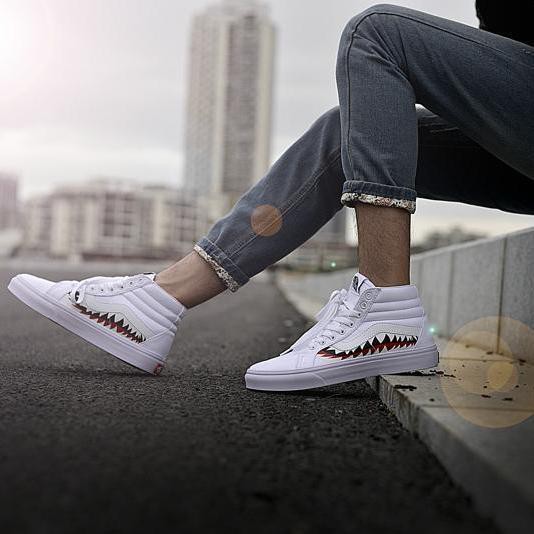 vans high cut white