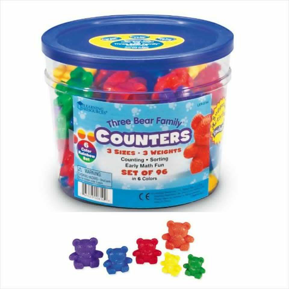 Learning Resources Three Bear Family Rainbow Counters 96 Shopee