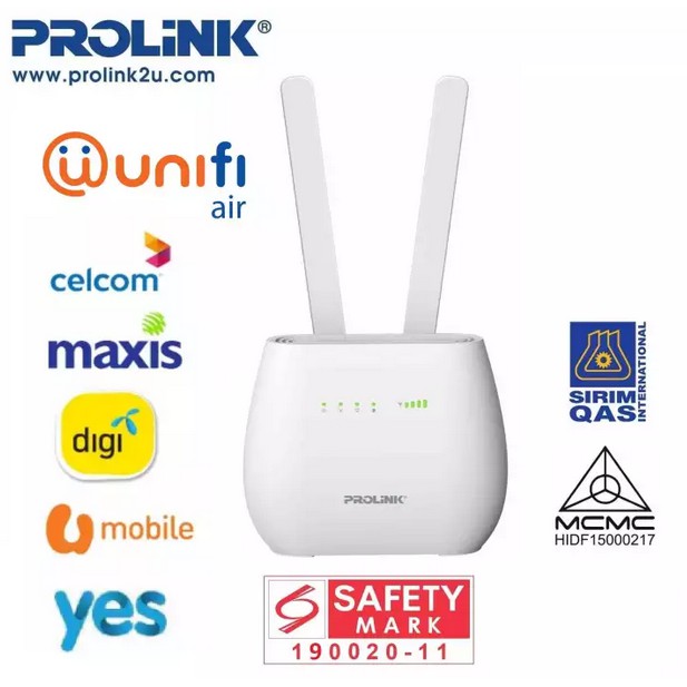 Prolink 4g Sim Card Lte Wireless Router With Voice Call Network Lan Port Support Tm Unifi Air Prn3006l Shopee Singapore