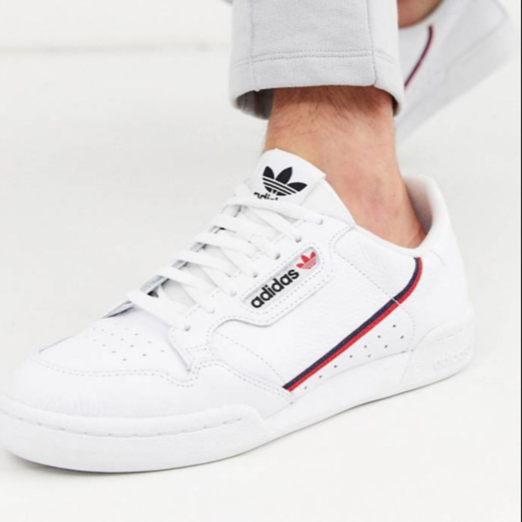 adidas originals continental 80's trainers in white