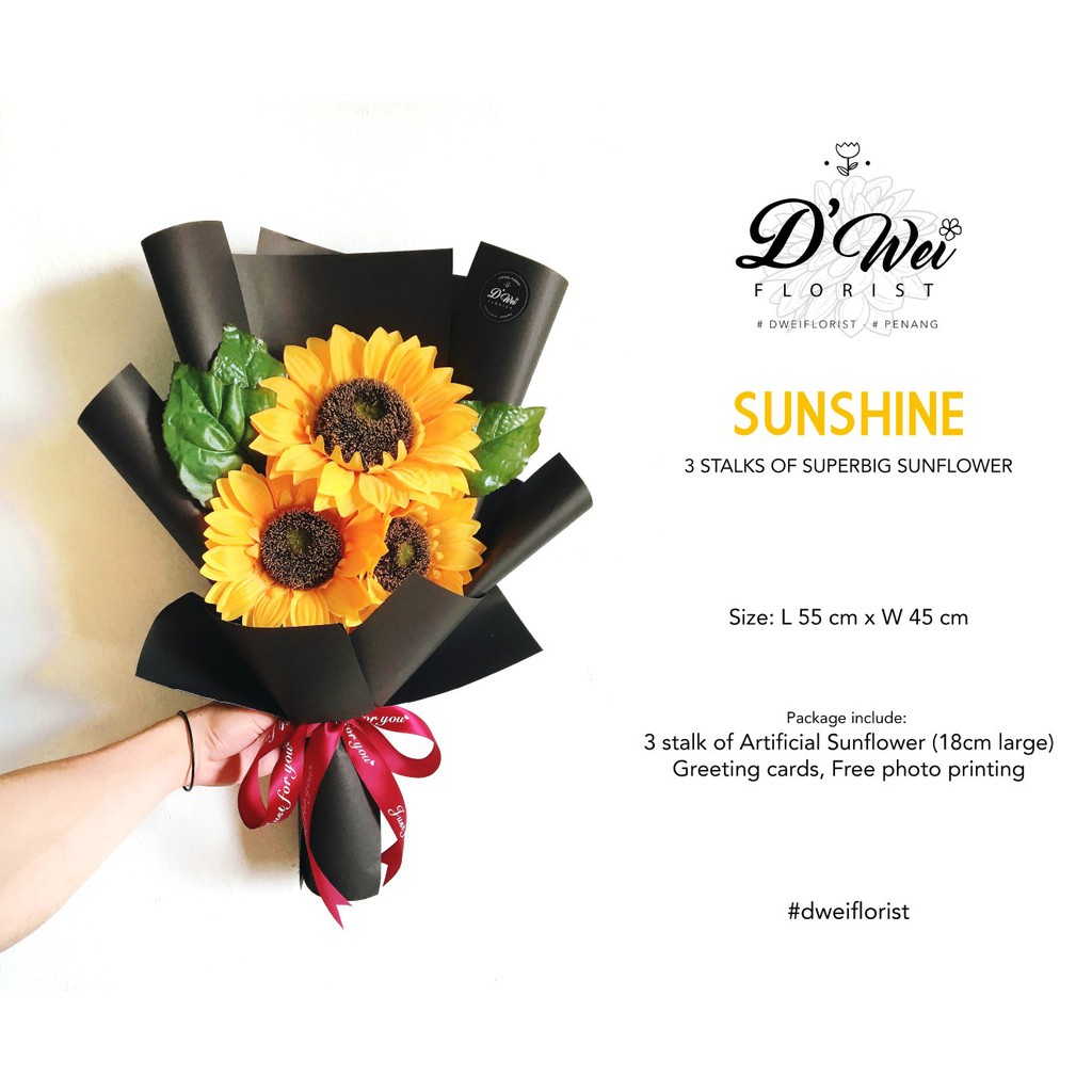 artificial sunflower bouquet