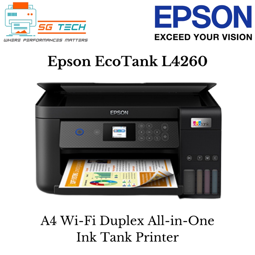 Epson Ecotank L4260 A4 Wi Fi Duplex All In One Ink Tank Printer Replacement Model Of L4160 4260 7010