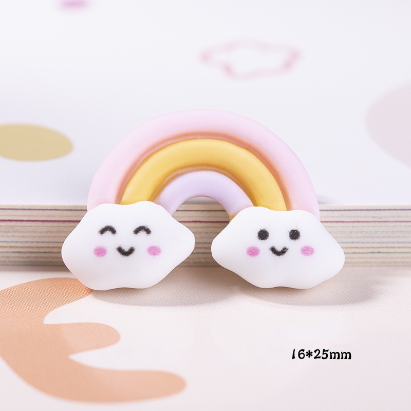 Image of Crocs Jibbitz Cute Rainbow Dumplings 2.5D DIY Shoes Charm Button #4
