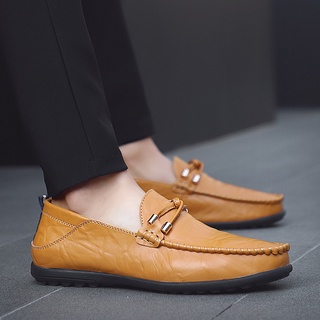 Ready Stock Men‘s Leather Shoes Fashion Loafers Shoes Casual Shoes Driving Shoes #7