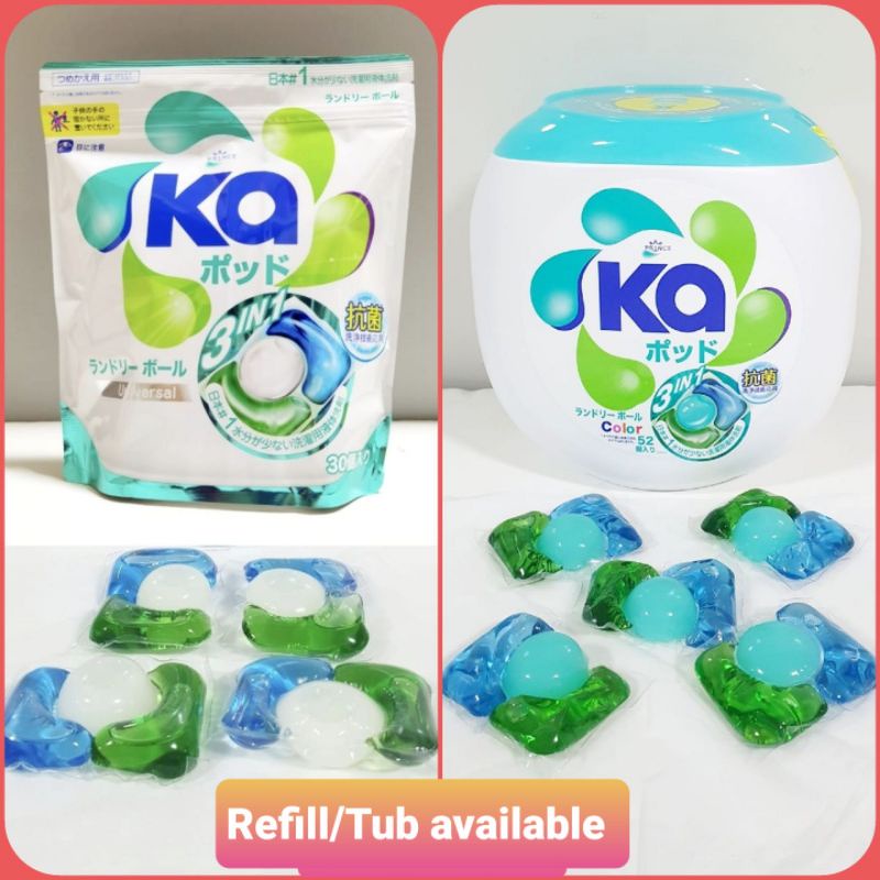 [Ready stocks] KA 3 in 1 Laundry Pods Capsules Available in 🎨Color