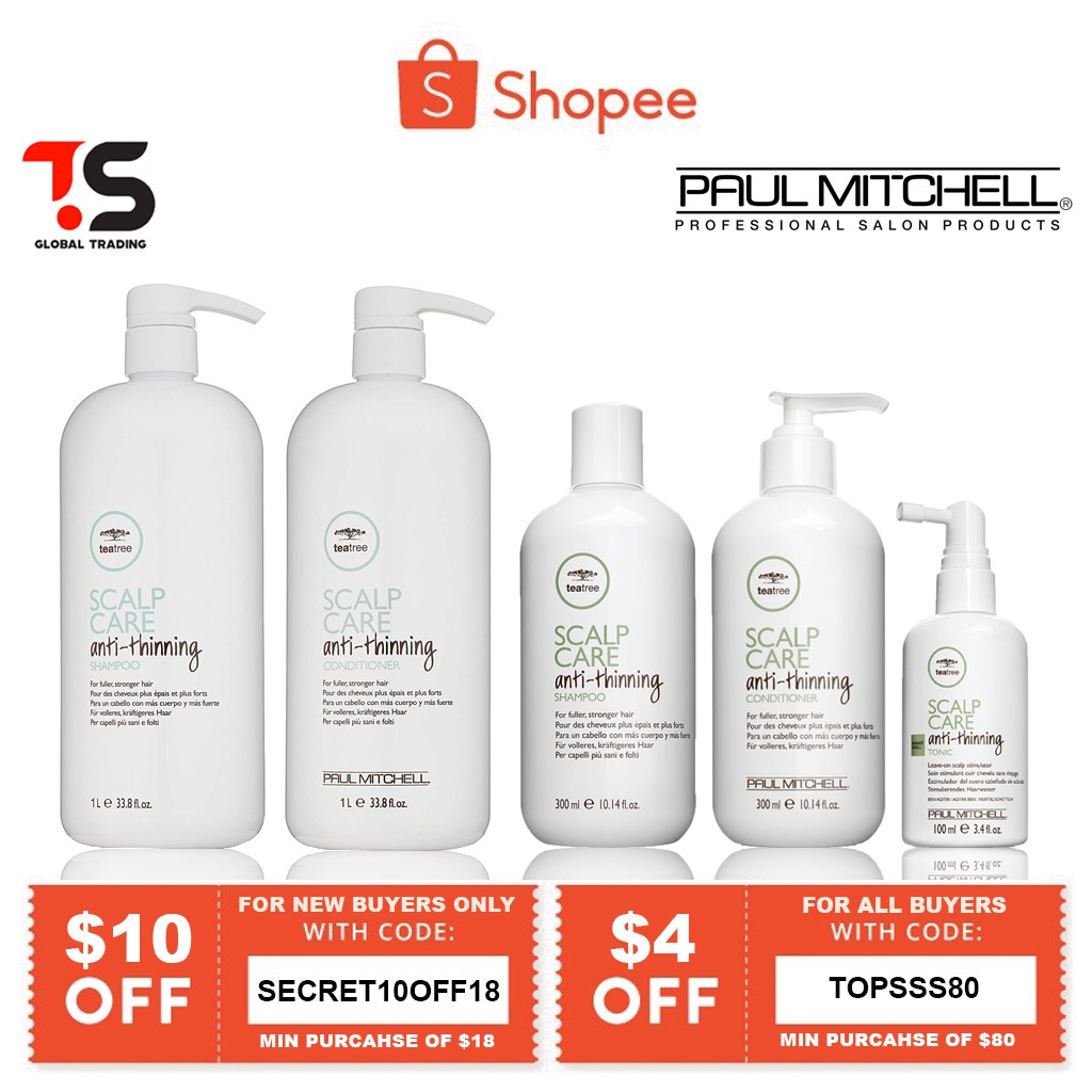 Best Selling Paul Mitchell Anti Thining Scalp Care Shampoo Conditioner Tonic For Anti Hairloss Thinning Hair Shopee Singapore