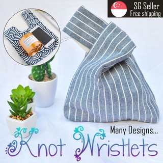 Image of Knot Wristlets Fabric. Japanese Style Furoshiki Inspired (Design40 to Design50)