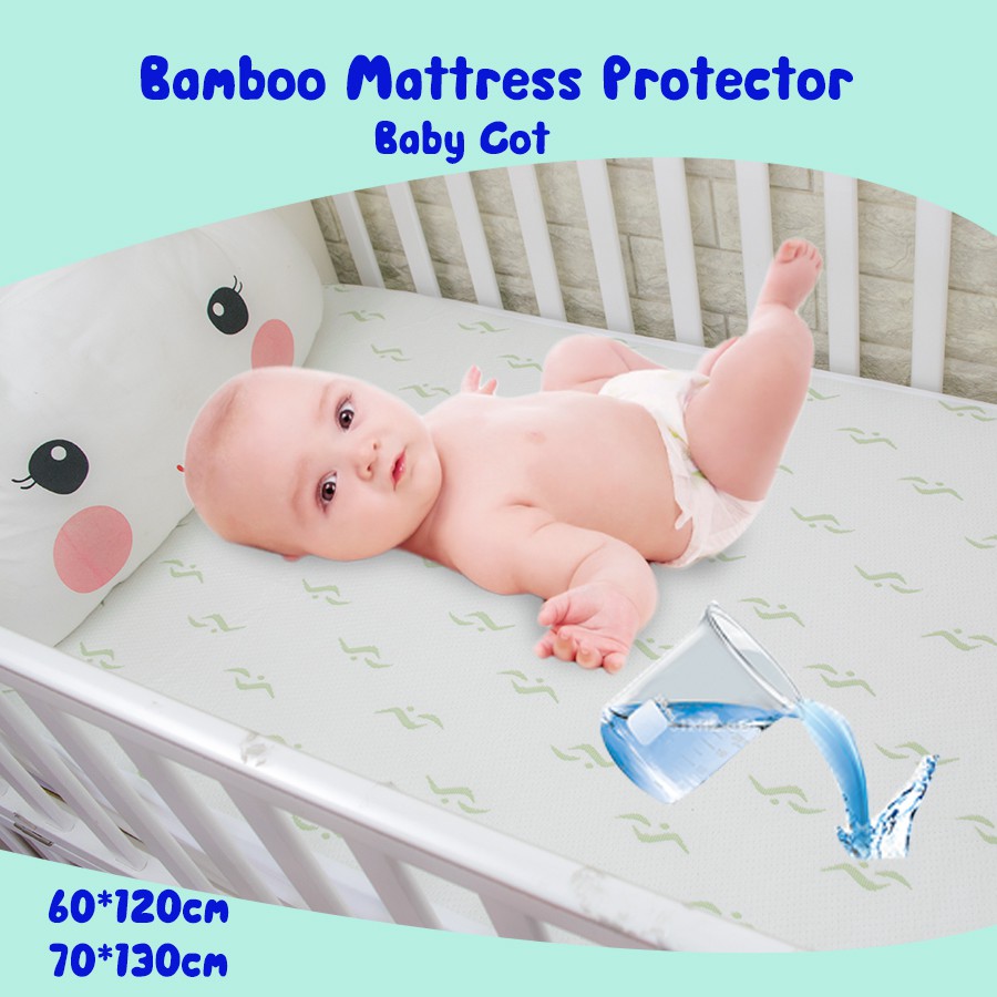 Baby cot waterproof bamboo mattress protector/waterproof bedsheet