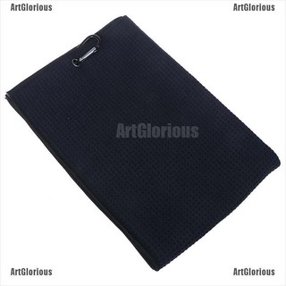 ArtGlorious Trifold Microfiber Golf Towel 16” x 24” With Hook Cleans Clubs Balls Hands #1