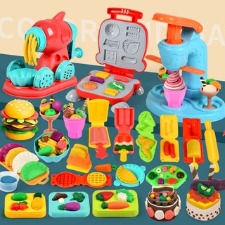 3D Color Clay Toy Dough Set Ice cream Double Twister Play Plasticine Toys