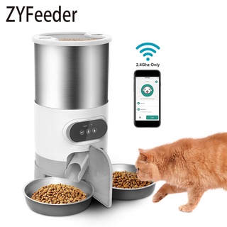 Smart Automatic Wifi Pet Feeder Cat Dog & Rabbit Food Dispenser High capacity Stainless Steel Bowl With Recording Timing Voice Pet Feeding