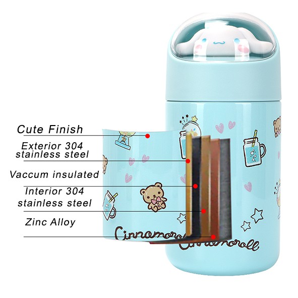 botu 600ml kawaii sanrio series thermos