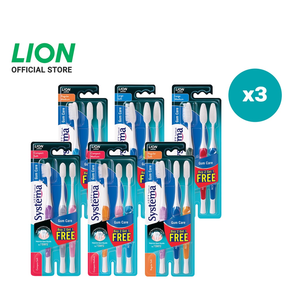 [Bundle of 3] Systema Gum Care Toothbrush Buy 2 Get 1 Free Shopee