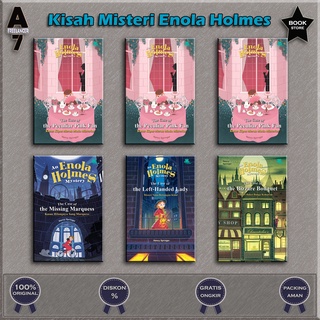 MERAH Mystery Story Book Enola Holmes: Pink Fan Case Mystery & 3 Others