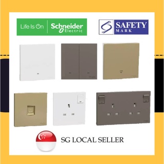 Schneider Avataron C Switch Socket (Wine Gold, Dark Grey, White) TML