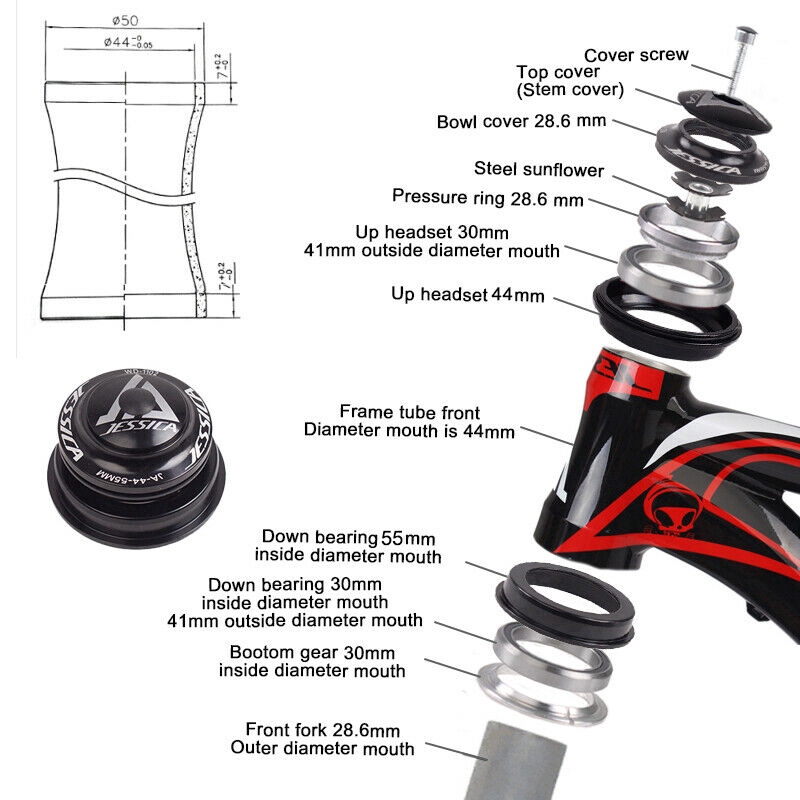 mtb tapered headset bearings