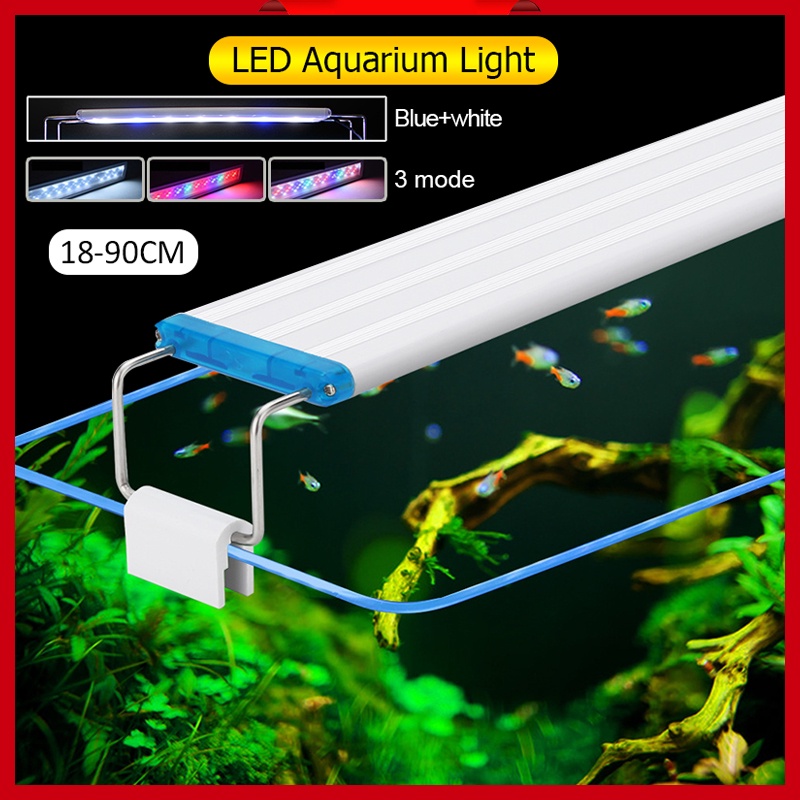 1890cm Aquarium LED Light RGB Aquarium Lamp Fish Tank Light with Stand Aquarium Lighting Water