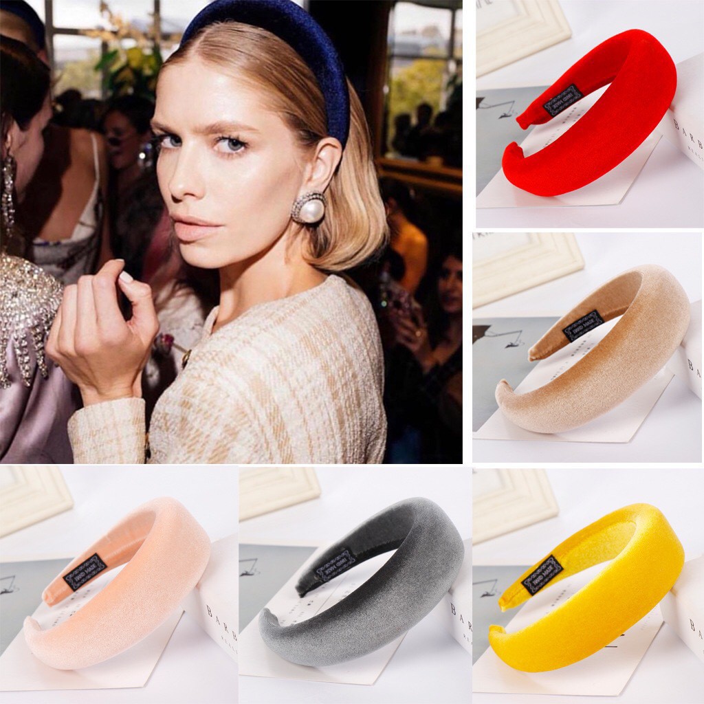 Fashion Thick Velvet Headbands Women Wide Head Band Headwear