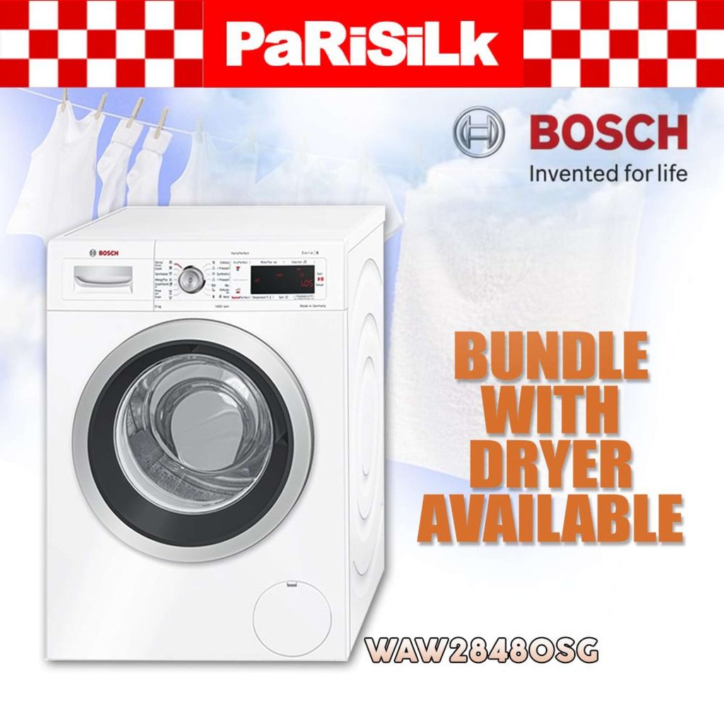 Bosch Waw28480sg Front Load Washing Machine 9kg Shopee Singapore