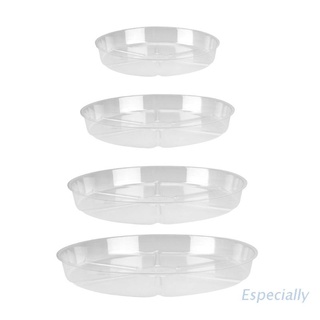 10Pcs Round Clear Plastic Plant Pot Saucer Drip Water Trays Plate Dish 15cm