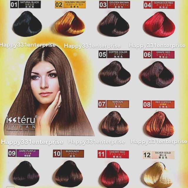 Shop Malaysia Issteru Color Hair Dye 40ml Halal Hair Color Shopee Singapore