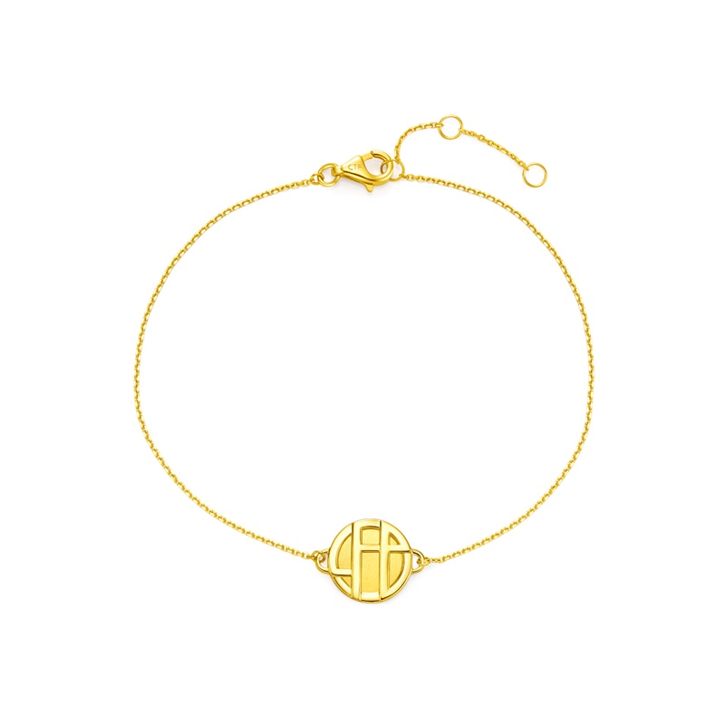 CHOW TAI FOOK Hyun Bin 925 Collection 18K 750 Yellow Gold Bracelet ...