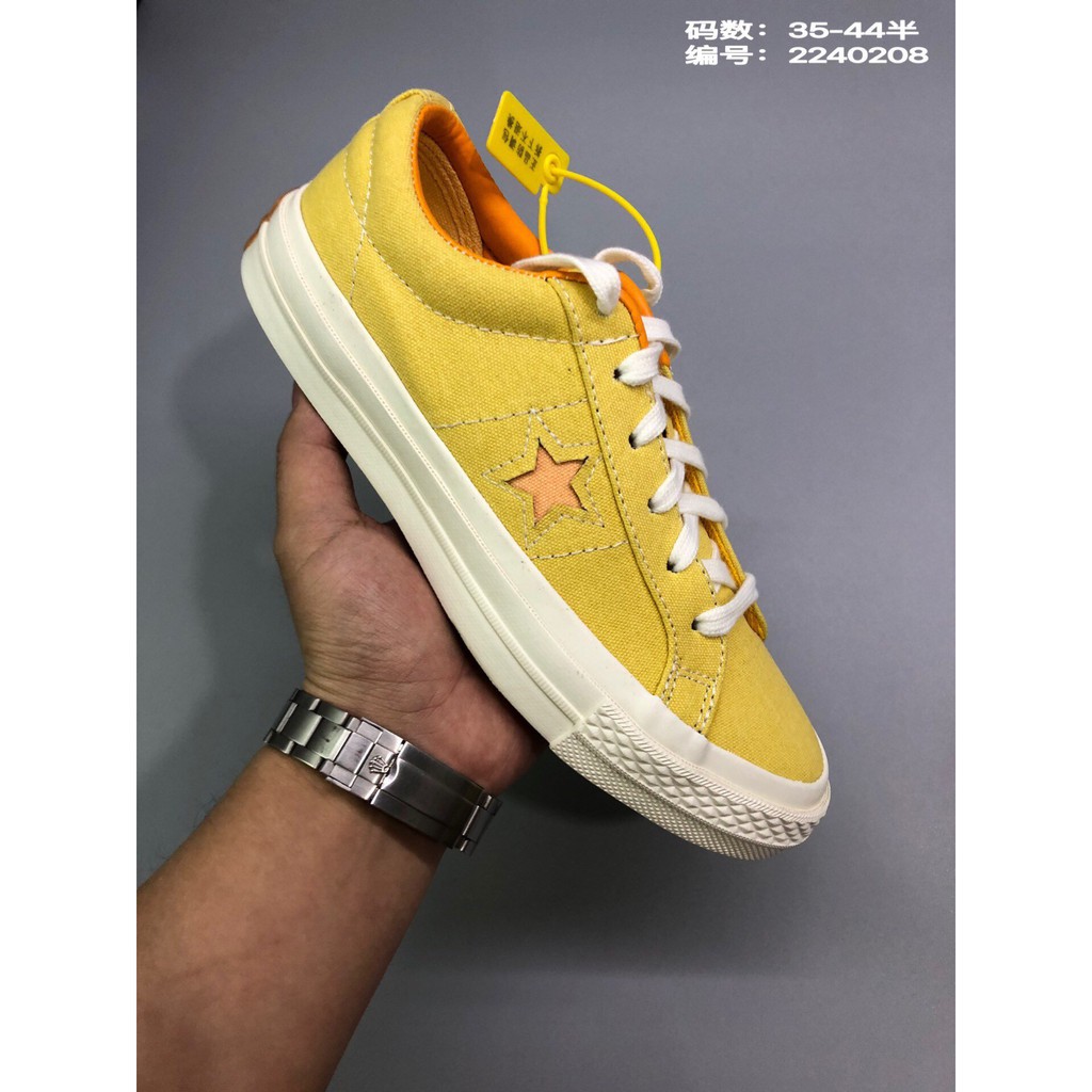 converse one star sunbaked yellow