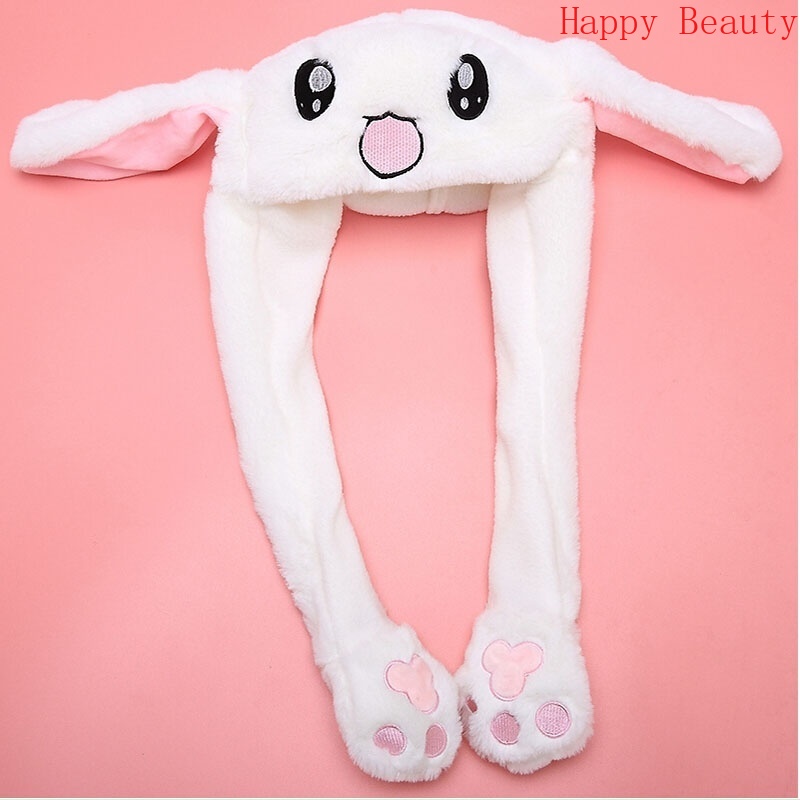 (Happy Candy)New Style attractive kids Moving Ear Rabbit Hat Dance Plush Toy For Gift
