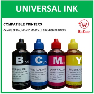 Universal ink Refill Kit 100ml Bottle compatible with almost all printers Brother HP Epson Canon Lexmark Dell inkjet car