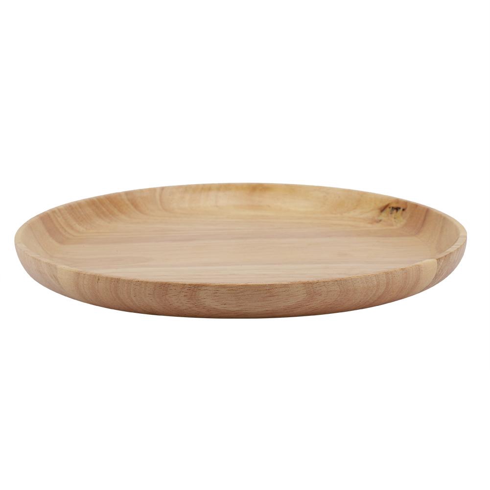 18cm Round Wooden Serving Tray for Fruit Tea Breakfast Wood Kitchen Platter