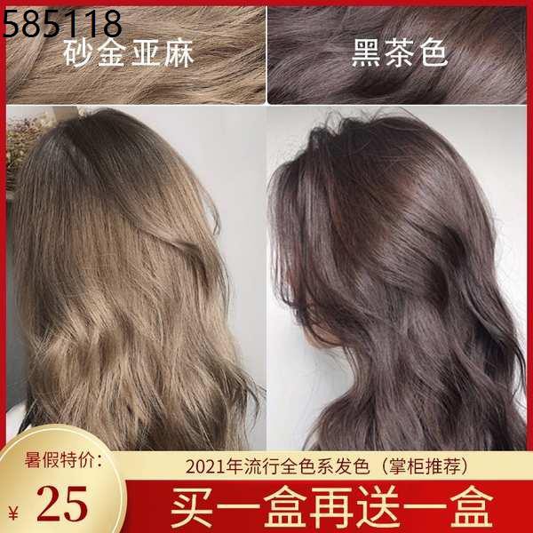 Cold brown milk tea pure black tea plants at home hair dye 2021 popular  color paste female New White | Shopee Singapore