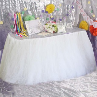 Light Birthday Party Tulle Table Skirts Tutu High Chair