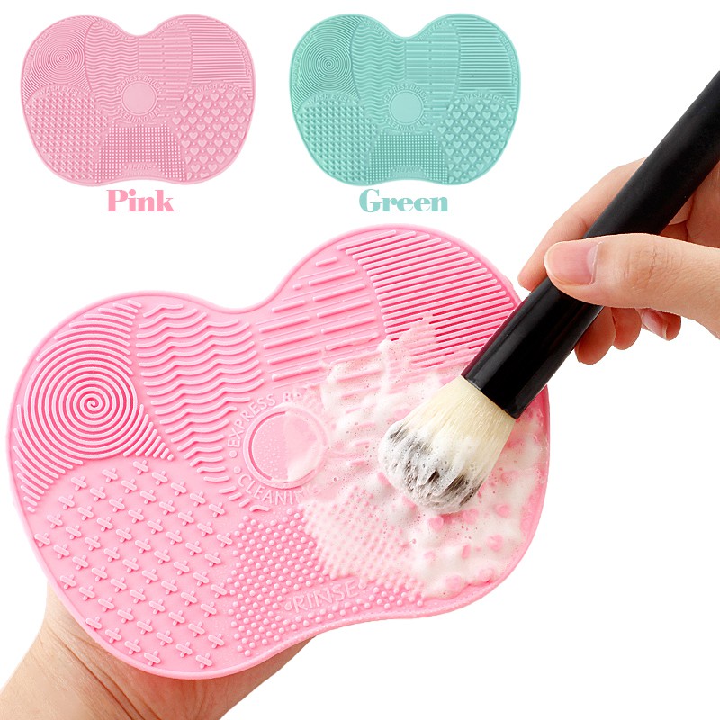 Makeup Brush Cleaning Mat, Silicone, Portable Washing Tool Scrubber